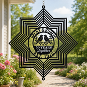 Love That Lasts – Custom Anniversary Wind Spinner with Names & Year