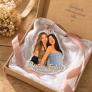 Best Friends Portrait Car Ornament Made from Your Photo