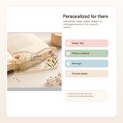 Personalized Birth Flower Book Page Holder