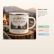Personalized Couple Adventure Enamel Mug