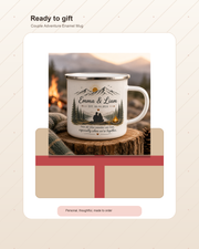 Personalized Couple Adventure Enamel Mug