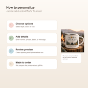 Personalized Couple Adventure Enamel Mug