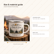 Personalized Couple Adventure Enamel Mug