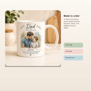 Custom Watercolor Dad Photo Mug