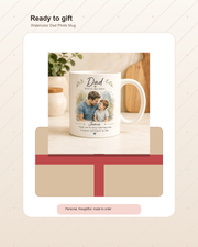 Custom Watercolor Dad Photo Mug