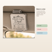 Dad Drive Safe Photo Car Visor Clip