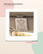 Dad Drive Safe Photo Car Visor Clip