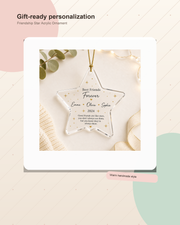 Personalized Friendship Star Acrylic Ornament