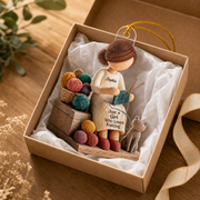 Just a Girl Who Loves Knitting Personalized Acrylic Ornament