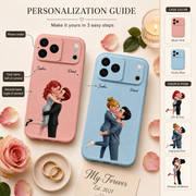Personalized Couple Phone Case with Two Names & Pose Choices
