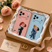 Personalized Couple Phone Case with Two Names & Pose Choices