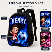 Game-Day Hero Soccer Backpack with Kid's Name & Jersey Number