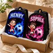 Game-Day Hero Soccer Backpack with Kid's Name & Jersey Number
