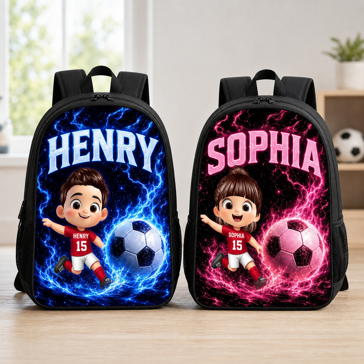 Game-Day Hero Soccer Backpack with Kid's Name & Jersey Number