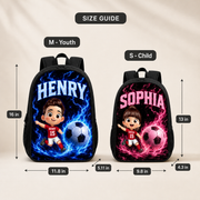 Game-Day Hero Soccer Backpack with Kid's Name & Jersey Number