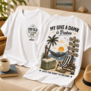 Too Old to Care Club Personalized Retirement T-Shirt