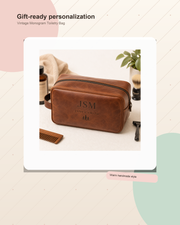 Personalized Vintage Monogram Toiletry Bag