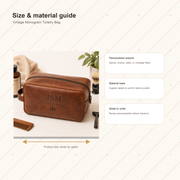 Personalized Vintage Monogram Toiletry Bag
