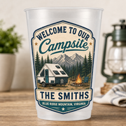 Welcome to Our Campsite Personalized Camping Party Cup