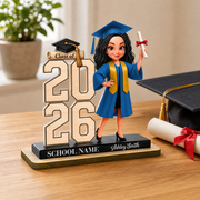 Personalized Class Year Graduation Plaque with Graduate Figure & Name