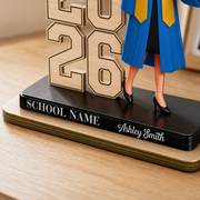 Personalized Class Year Graduation Plaque with Graduate Figure & Name