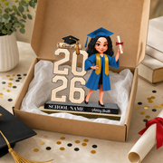 Personalized Class Year Graduation Plaque with Graduate Figure & Name