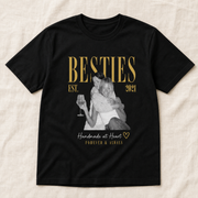 Custom Photo Besties T-Shirt with Names & Est. Year
