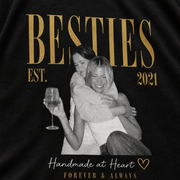 Custom Photo Besties T-Shirt with Names & Est. Year