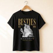 Custom Photo Besties T-Shirt with Names & Est. Year