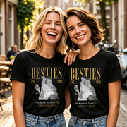 Custom Photo Besties T-Shirt with Names & Est. Year