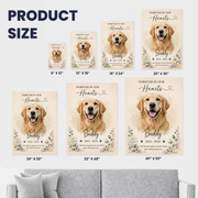 Forever in Our Hearts Pet Memorial Portrait Poster with Photo & Name