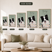 Forever in Our Hearts Pet Memorial Portrait Poster with Photo & Name