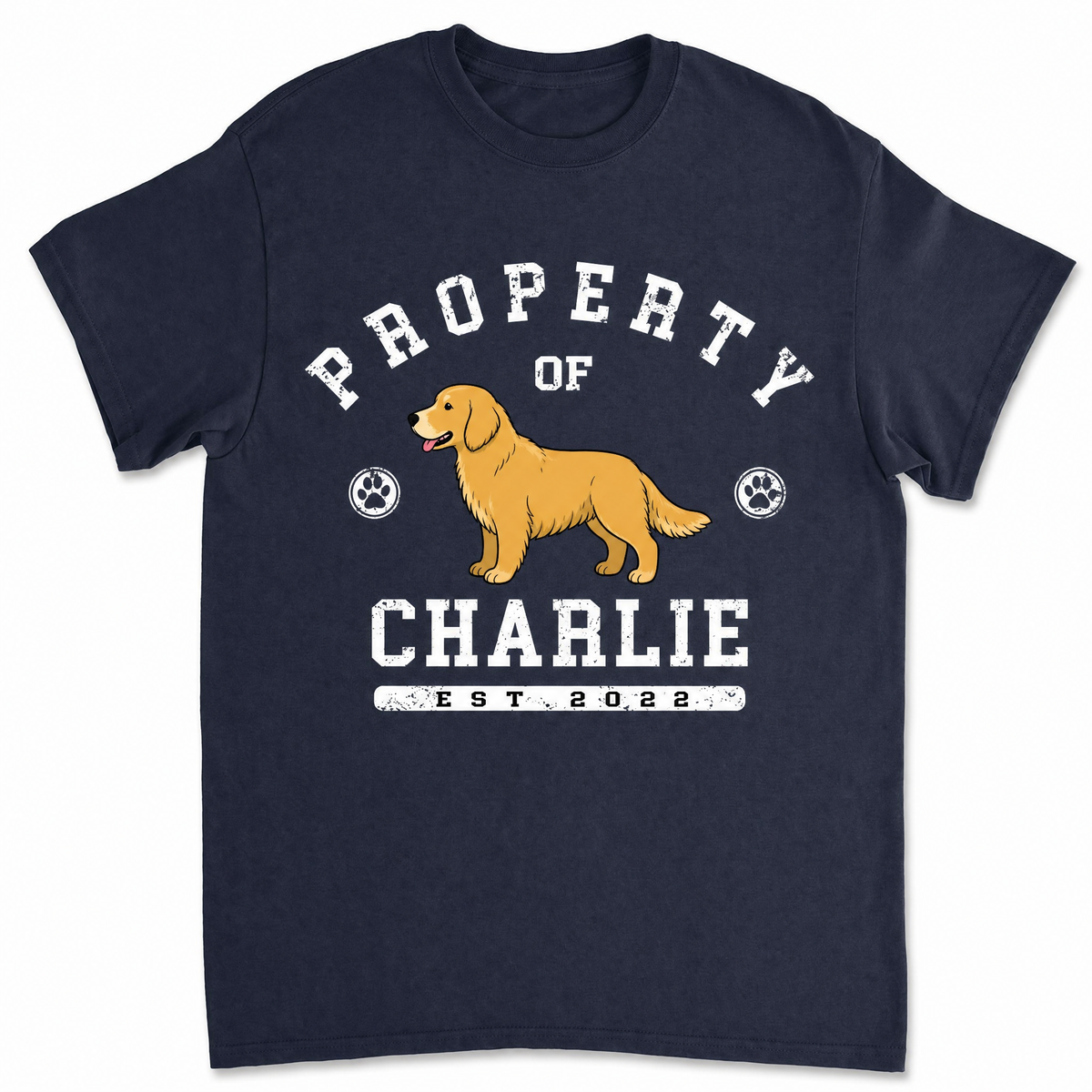 Property Of Personalized Dog T-Shirt with Dog Name & Est. Year