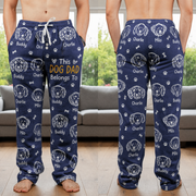 Personalized Dog Dad Fleece Pajama Pants with Pet Names
