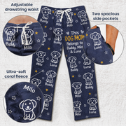Personalized Dog Dad Fleece Pajama Pants with Pet Names