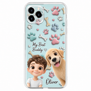 Life Is Better with Paws Personalized Pet & Owner Phone Case