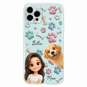 Life Is Better with Paws Personalized Pet & Owner Phone Case