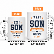 Thank You for Being My Son Funny Personalized Dog Mug