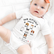 Protected By Personalized Dog Baby Onesie with Pet Name
